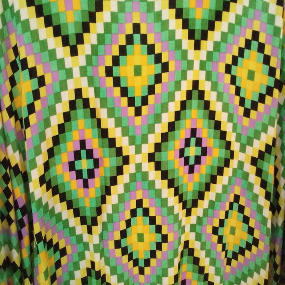 FREE PEOPLE CAFTAN LONG CUP OF TEA COVERUP ONE SIZE V-NECK GEOMETRIC LOUNGE COZY - Picture 3 of 14